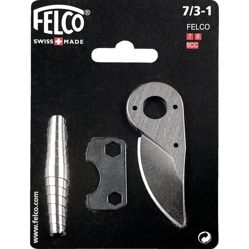 Felco Hand Pruner Replacement Kit (7/3-1) - Spare Blade, Spring, & Adjustment Key for Garden Shears & Clippers - Image 1
